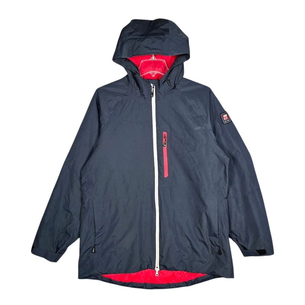 Oobee Chick Fil A Northeast 8 Rain Jacket Men's Size Large Blue‎ Full Zip Hooded